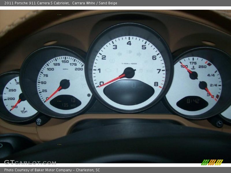 Carrara White / Sand Beige 2011 Porsche 911 Carrera S Cabriolet