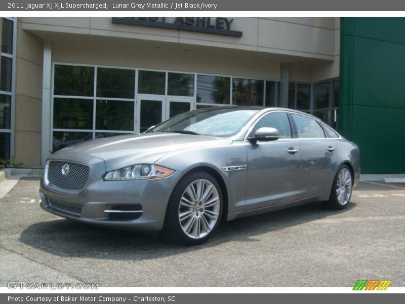 Lunar Grey Metallic / Jet Black/Ivory 2011 Jaguar XJ XJL Supercharged