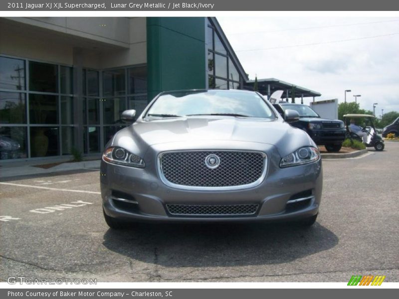 Lunar Grey Metallic / Jet Black/Ivory 2011 Jaguar XJ XJL Supercharged