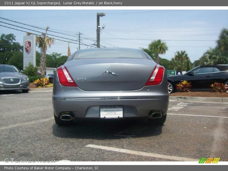 Lunar Grey Metallic / Jet Black/Ivory 2011 Jaguar XJ XJL Supercharged