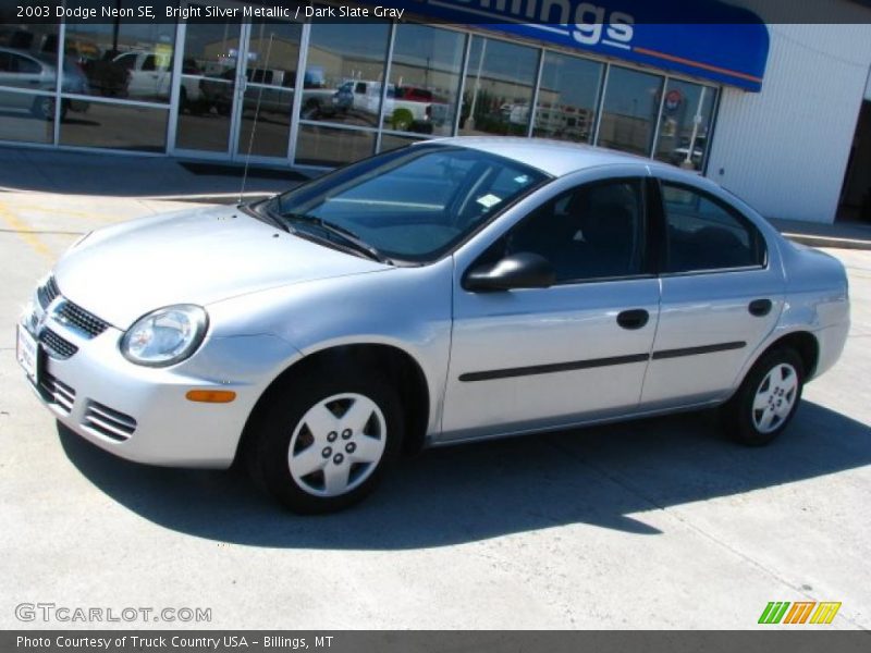 Bright Silver Metallic / Dark Slate Gray 2003 Dodge Neon SE