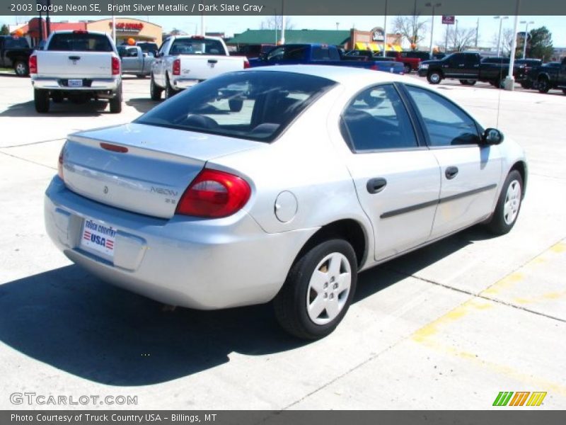 Bright Silver Metallic / Dark Slate Gray 2003 Dodge Neon SE