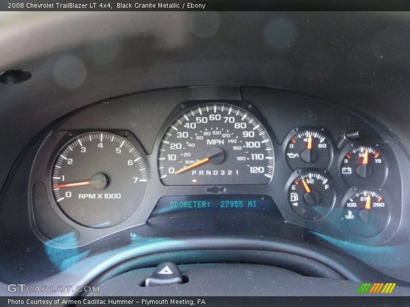 Black Granite Metallic / Ebony 2008 Chevrolet TrailBlazer LT 4x4