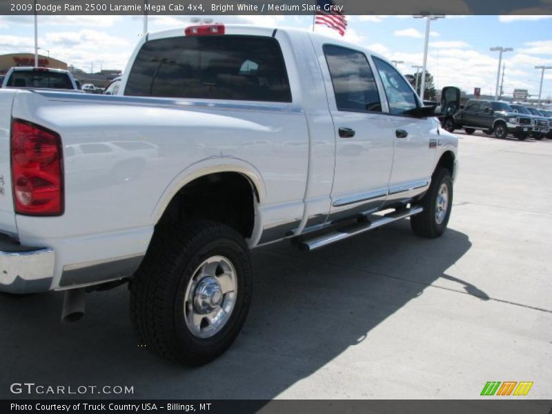 Bright White / Medium Slate Gray 2009 Dodge Ram 2500 Laramie Mega Cab 4x4