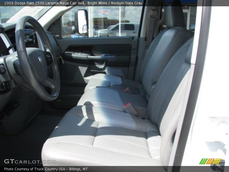 Bright White / Medium Slate Gray 2009 Dodge Ram 2500 Laramie Mega Cab 4x4