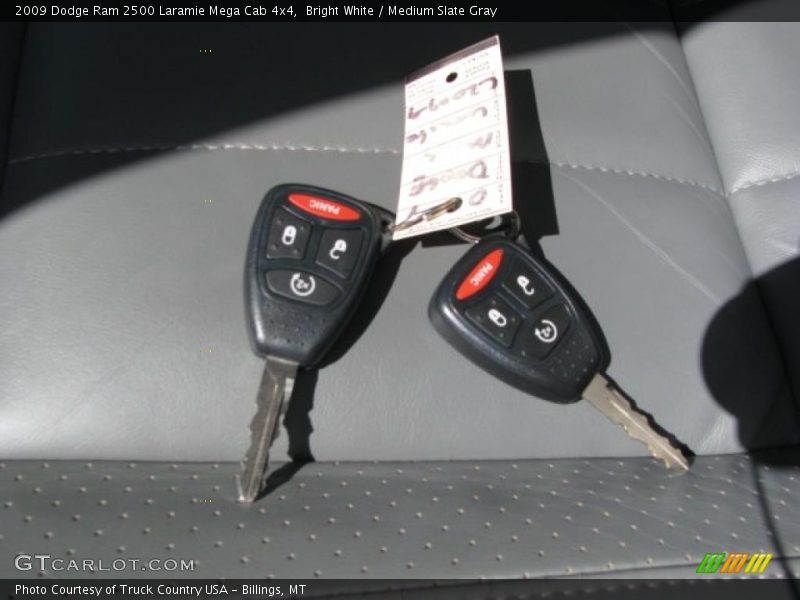 Bright White / Medium Slate Gray 2009 Dodge Ram 2500 Laramie Mega Cab 4x4