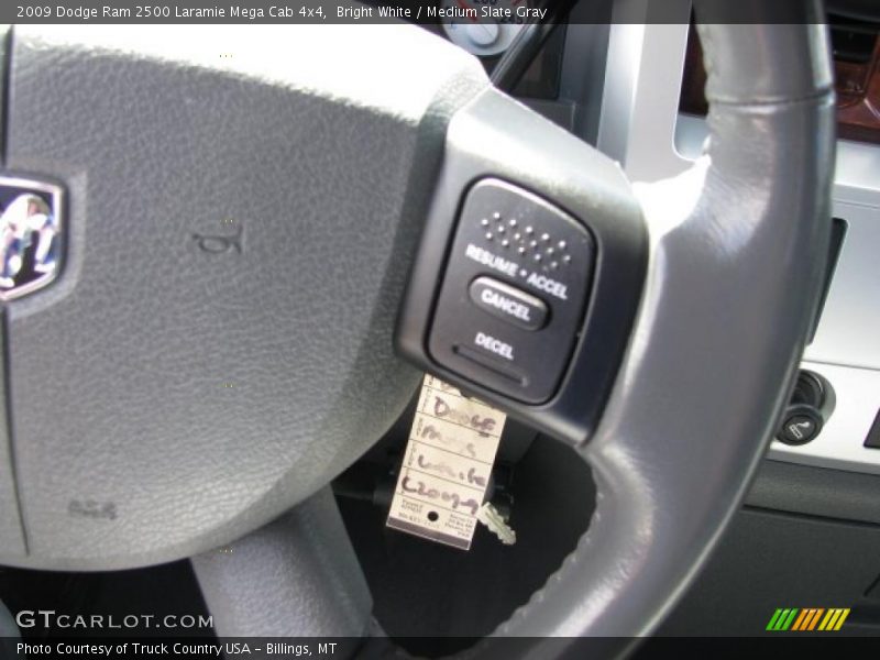 Bright White / Medium Slate Gray 2009 Dodge Ram 2500 Laramie Mega Cab 4x4