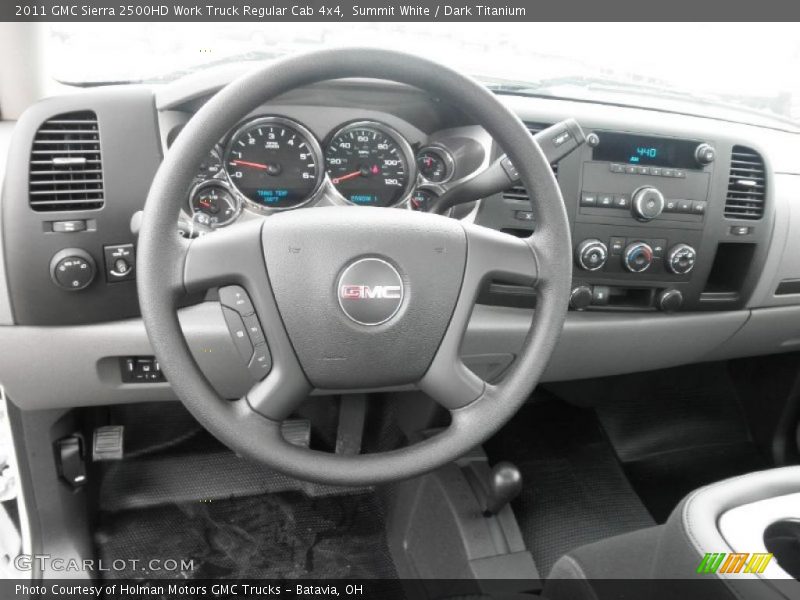 Dashboard of 2011 Sierra 2500HD Work Truck Regular Cab 4x4
