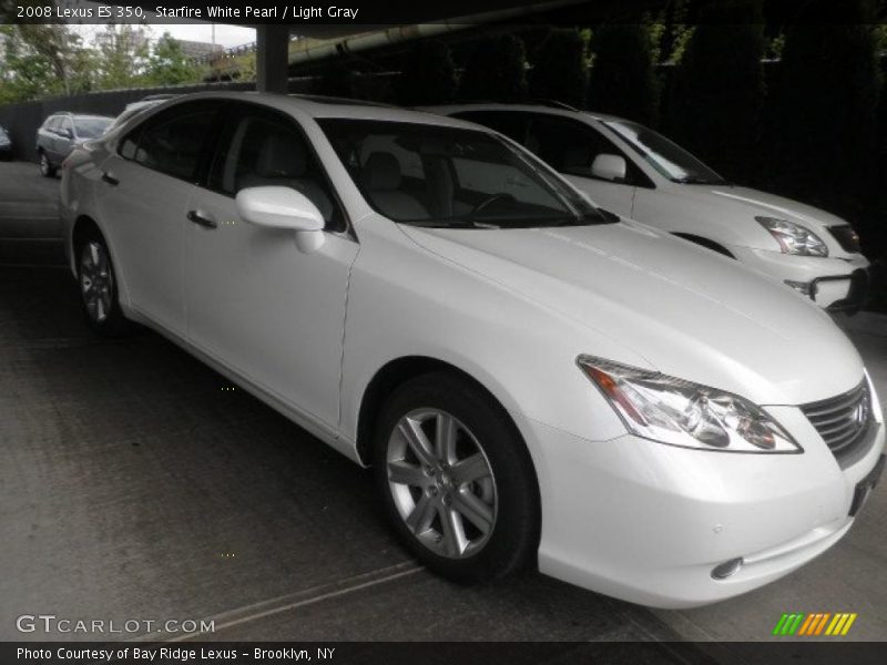 Starfire White Pearl / Light Gray 2008 Lexus ES 350