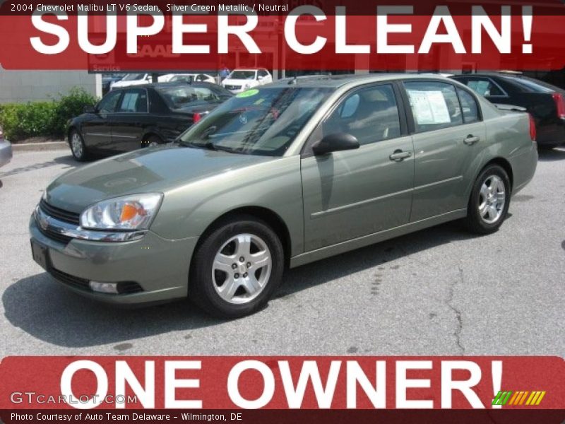 Silver Green Metallic / Neutral 2004 Chevrolet Malibu LT V6 Sedan