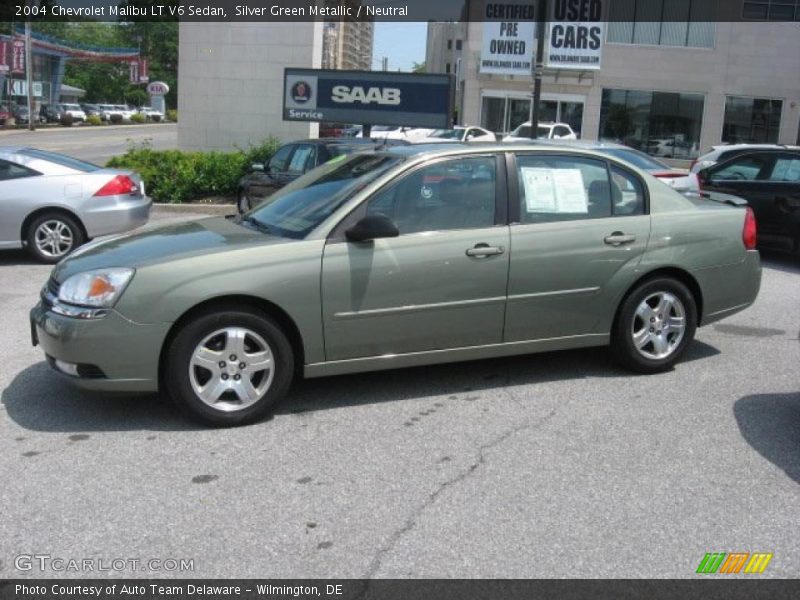 Silver Green Metallic / Neutral 2004 Chevrolet Malibu LT V6 Sedan