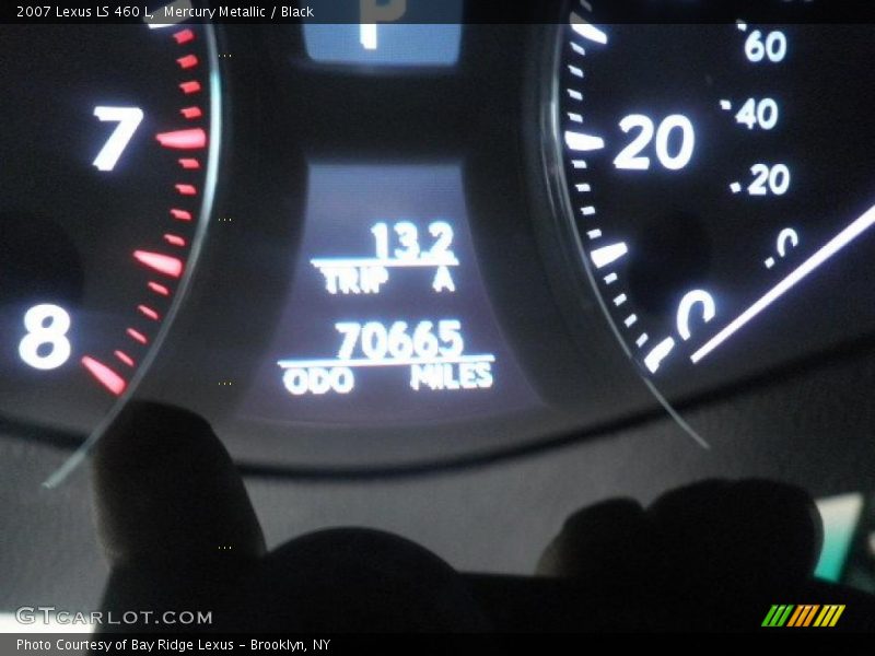 Mercury Metallic / Black 2007 Lexus LS 460 L