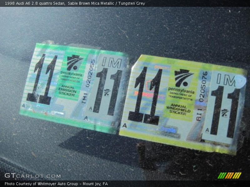 Sable Brown Mica Metallic / Tungsten Grey 1998 Audi A6 2.8 quattro Sedan