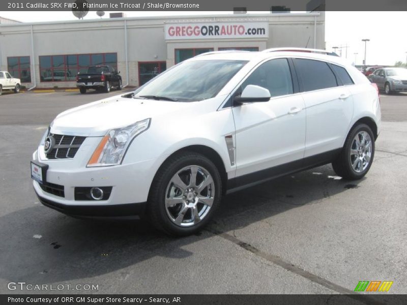 Platinum Ice Tricoat / Shale/Brownstone 2011 Cadillac SRX FWD