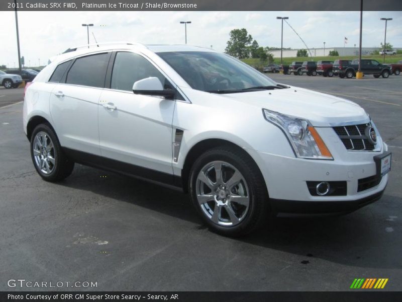 Platinum Ice Tricoat / Shale/Brownstone 2011 Cadillac SRX FWD