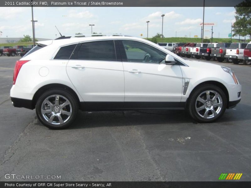 Platinum Ice Tricoat / Shale/Brownstone 2011 Cadillac SRX FWD
