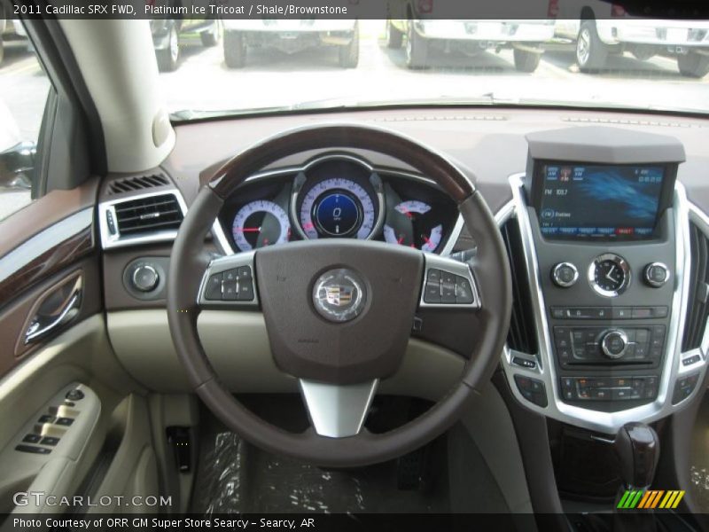 Platinum Ice Tricoat / Shale/Brownstone 2011 Cadillac SRX FWD