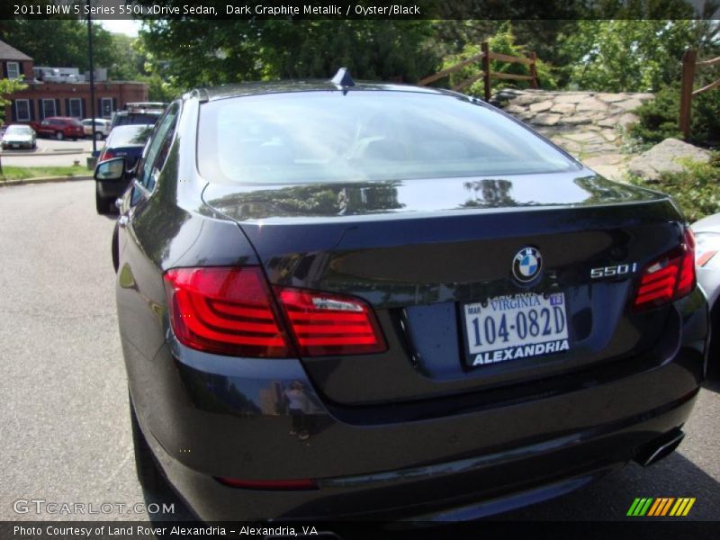 Dark Graphite Metallic / Oyster/Black 2011 BMW 5 Series 550i xDrive Sedan