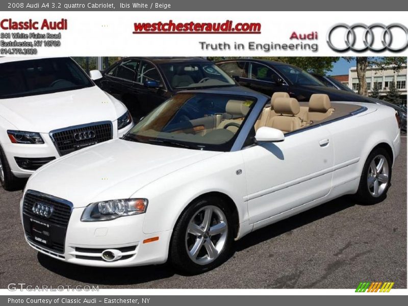 Ibis White / Beige 2008 Audi A4 3.2 quattro Cabriolet