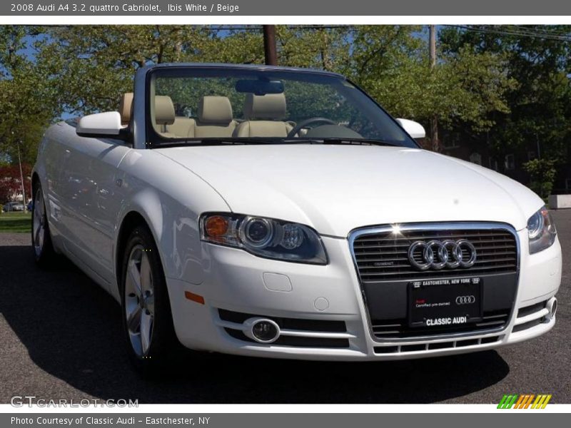 Ibis White / Beige 2008 Audi A4 3.2 quattro Cabriolet