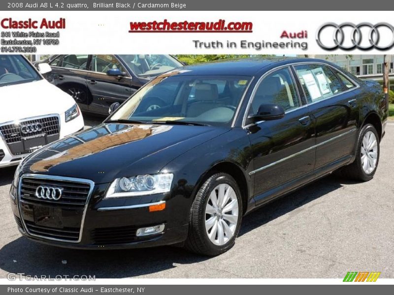 Brilliant Black / Cardamom Beige 2008 Audi A8 L 4.2 quattro