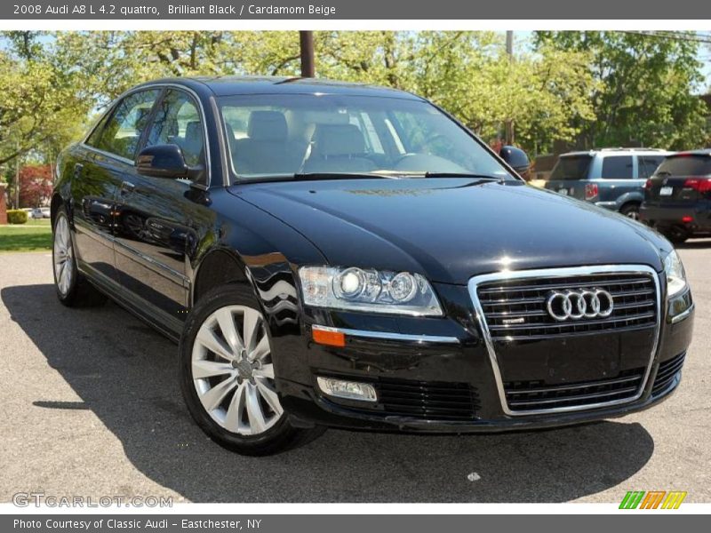 Brilliant Black / Cardamom Beige 2008 Audi A8 L 4.2 quattro