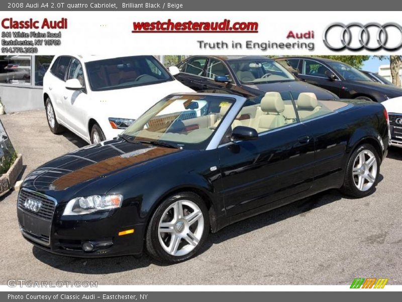 Brilliant Black / Beige 2008 Audi A4 2.0T quattro Cabriolet