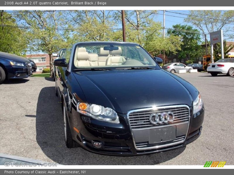 Brilliant Black / Beige 2008 Audi A4 2.0T quattro Cabriolet