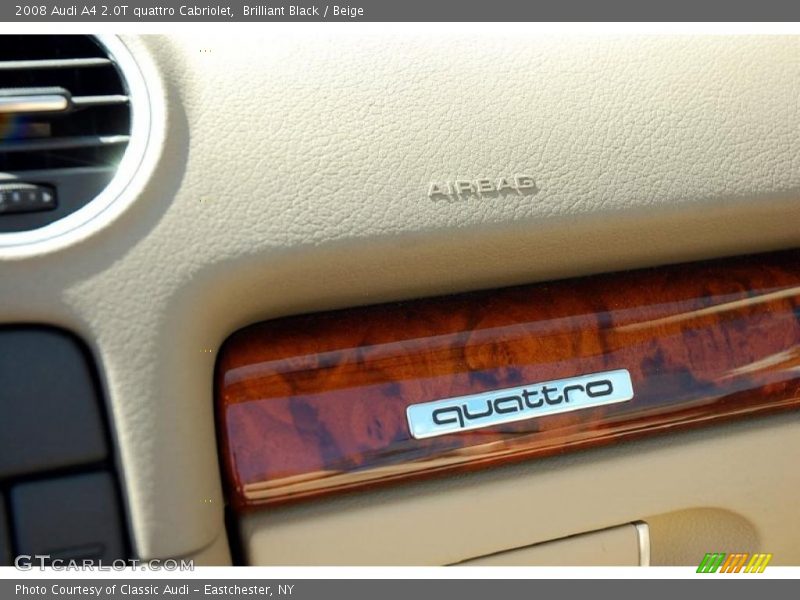 Brilliant Black / Beige 2008 Audi A4 2.0T quattro Cabriolet