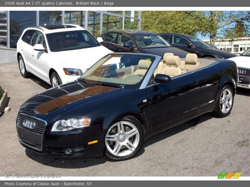 Brilliant Black / Beige 2008 Audi A4 2.0T quattro Cabriolet