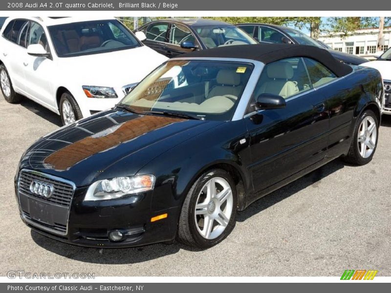Brilliant Black / Beige 2008 Audi A4 2.0T quattro Cabriolet