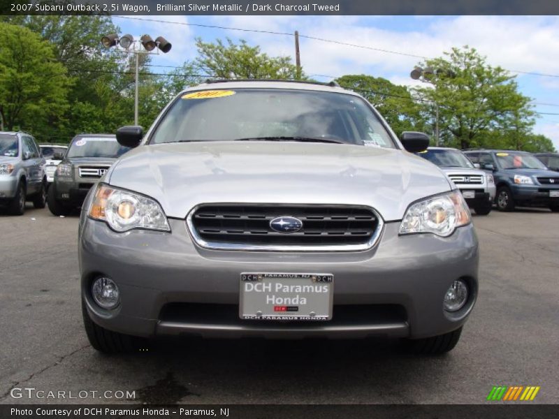 Brilliant Silver Metallic / Dark Charcoal Tweed 2007 Subaru Outback 2.5i Wagon