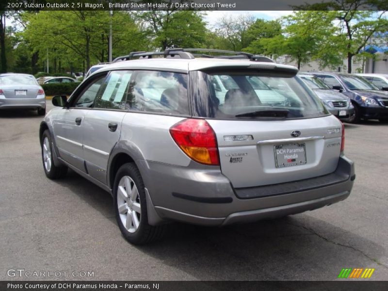Brilliant Silver Metallic / Dark Charcoal Tweed 2007 Subaru Outback 2.5i Wagon