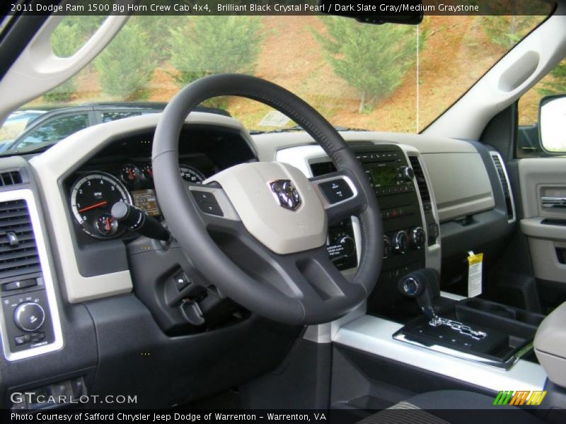 Brilliant Black Crystal Pearl / Dark Slate Gray/Medium Graystone 2011 Dodge Ram 1500 Big Horn Crew Cab 4x4