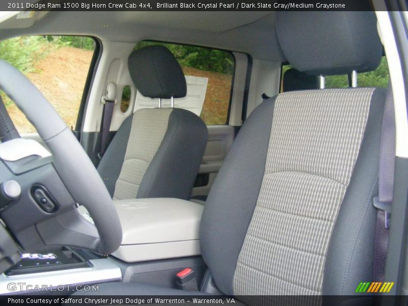 Brilliant Black Crystal Pearl / Dark Slate Gray/Medium Graystone 2011 Dodge Ram 1500 Big Horn Crew Cab 4x4