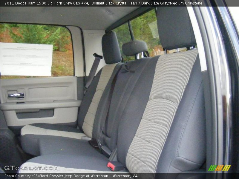 Brilliant Black Crystal Pearl / Dark Slate Gray/Medium Graystone 2011 Dodge Ram 1500 Big Horn Crew Cab 4x4