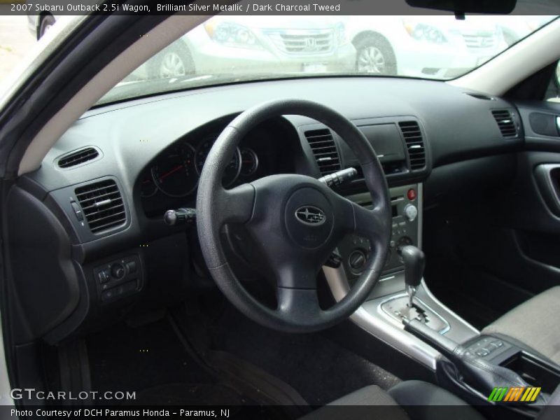 Brilliant Silver Metallic / Dark Charcoal Tweed 2007 Subaru Outback 2.5i Wagon