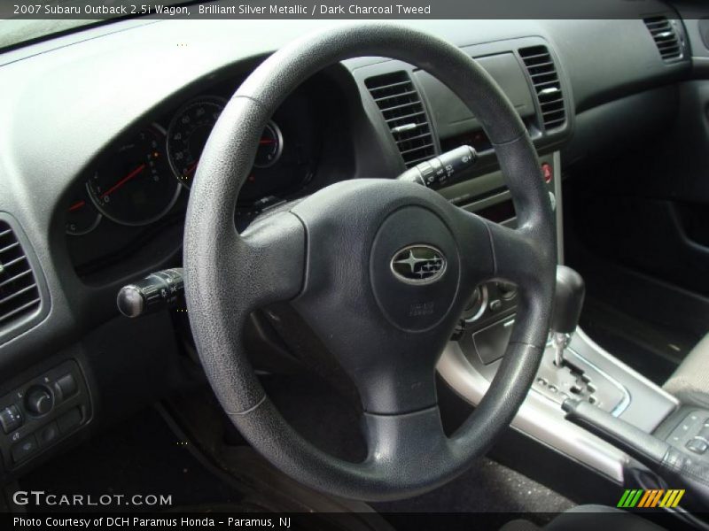 Brilliant Silver Metallic / Dark Charcoal Tweed 2007 Subaru Outback 2.5i Wagon