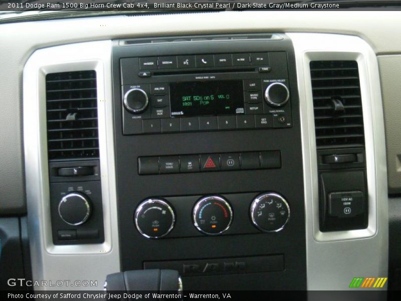 Brilliant Black Crystal Pearl / Dark Slate Gray/Medium Graystone 2011 Dodge Ram 1500 Big Horn Crew Cab 4x4