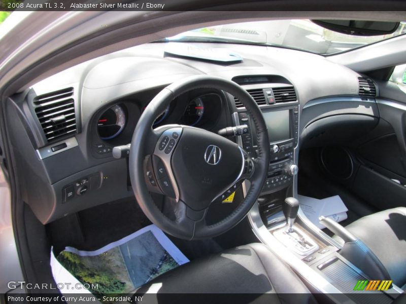 Alabaster Silver Metallic / Ebony 2008 Acura TL 3.2