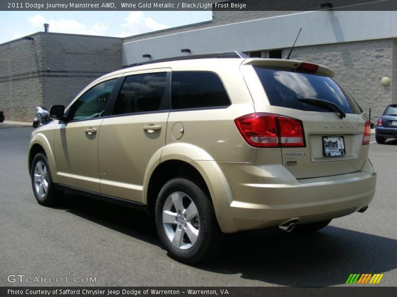 White Gold Metallic / Black/Light Frost Beige 2011 Dodge Journey Mainstreet AWD