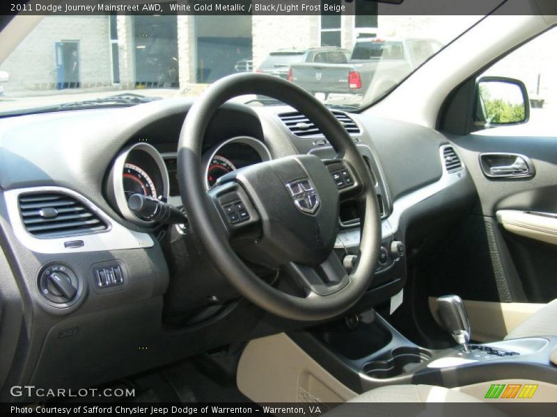 White Gold Metallic / Black/Light Frost Beige 2011 Dodge Journey Mainstreet AWD