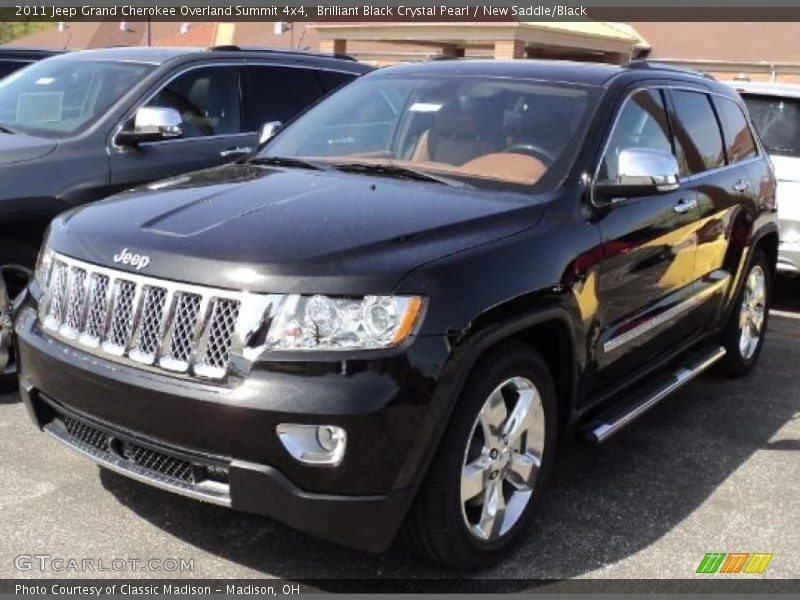 Brilliant Black Crystal Pearl / New Saddle/Black 2011 Jeep Grand Cherokee Overland Summit 4x4