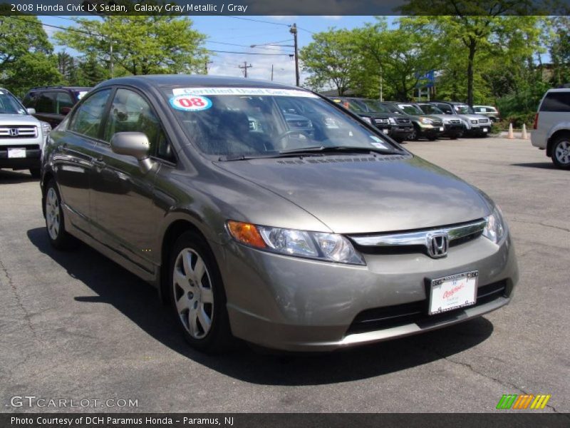 Galaxy Gray Metallic / Gray 2008 Honda Civic LX Sedan
