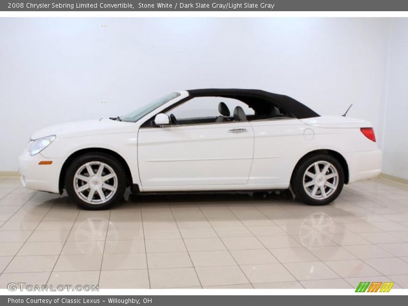 Stone White / Dark Slate Gray/Light Slate Gray 2008 Chrysler Sebring Limited Convertible