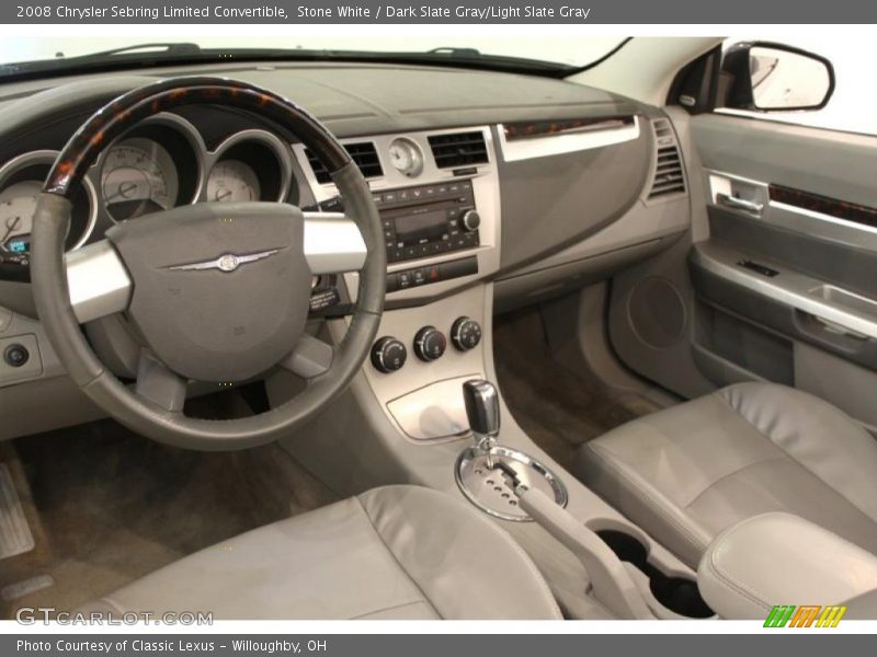 Stone White / Dark Slate Gray/Light Slate Gray 2008 Chrysler Sebring Limited Convertible