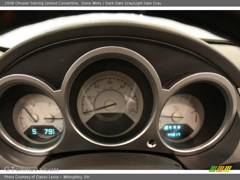 Stone White / Dark Slate Gray/Light Slate Gray 2008 Chrysler Sebring Limited Convertible