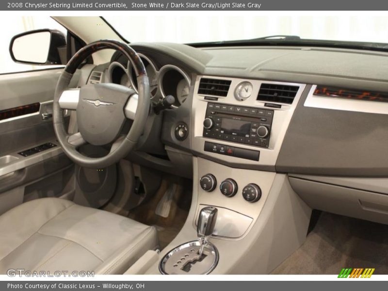 Stone White / Dark Slate Gray/Light Slate Gray 2008 Chrysler Sebring Limited Convertible