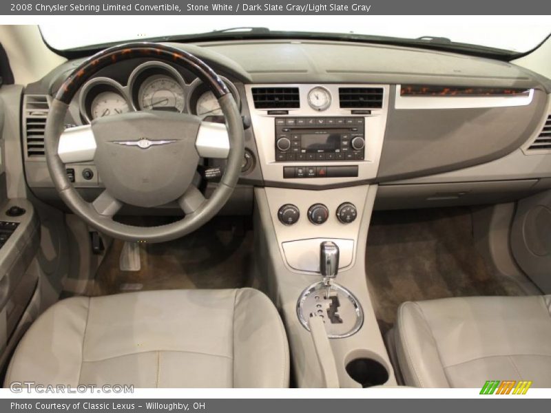 Stone White / Dark Slate Gray/Light Slate Gray 2008 Chrysler Sebring Limited Convertible