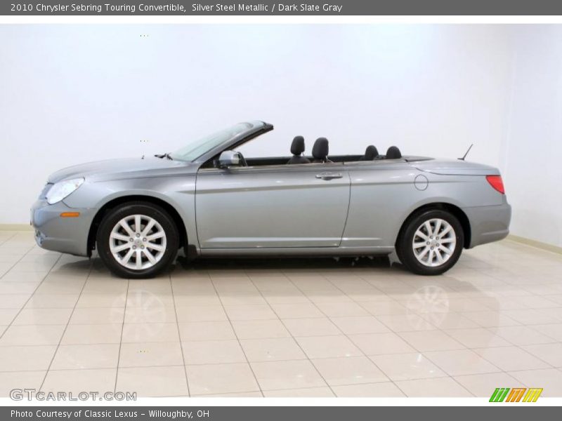 Silver Steel Metallic / Dark Slate Gray 2010 Chrysler Sebring Touring Convertible